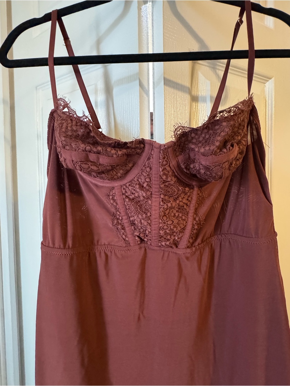 Urban Outfitters Lace-Trim Slip Dress - Rust